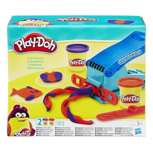 Juego de plastilina Fábrica loca con herramientas y 2 botes de pasta PLAY-DOH.