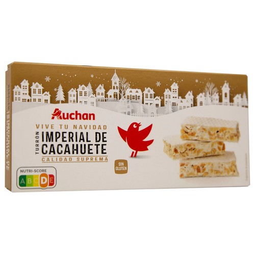 PRODUCTO ALCAMPO Turrón duro cacahuete 60 % 150 g.
