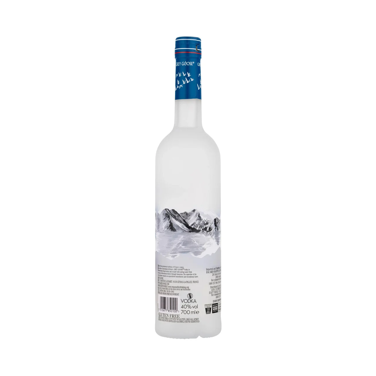 Vodka blanco premium destilado y embotellado en Francia botella 70 cl.