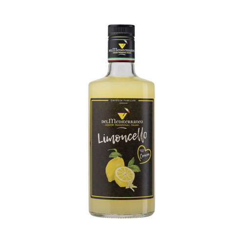 LICOR MEDITERRÁNEO Limoncello (licor de limón tradicional italiano) botella 70 cl.