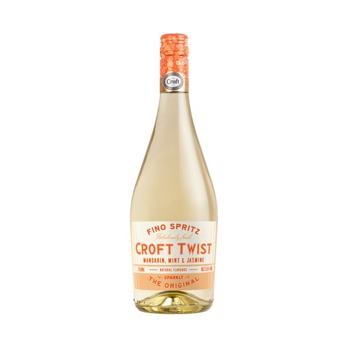 CROFT TWIST Fino blanco sprtiz con toques de mandarina, menta y jazmín botella 75 cl.