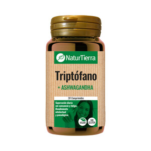 Imagen de NATURTIERRA Complemento alimenticio a base de Triptofano y Ashwagandha 30 comprimidos.