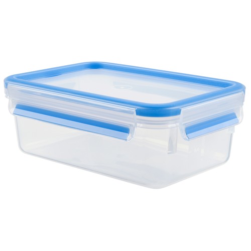 Recipiente rectangular de plástico con cierre hermértico de clip para alimentos, 0,55 litros, Masterseal TEFAL.