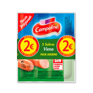 Imagen de CAMPOFRIO Salchichas Viena 170 g x 3