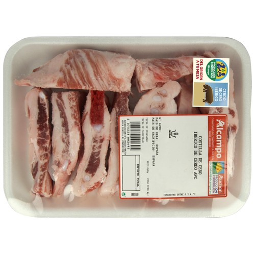 ALCAMPO CULTIVAMOS LO BUENO Trozos de costilla de cebo ibérico de cerdo