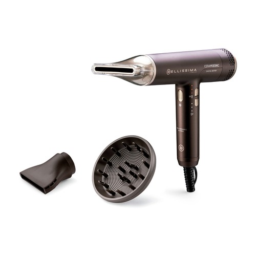 Secador BELLISSIMA Ceramisonic, potencia 1700W, 3 temperaturas, 3 velocidades, con difusor