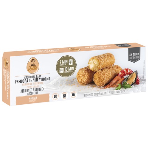LA COCINA DE SENÉN Croquetas de marisco, crujientes y cremosas 8 uds.