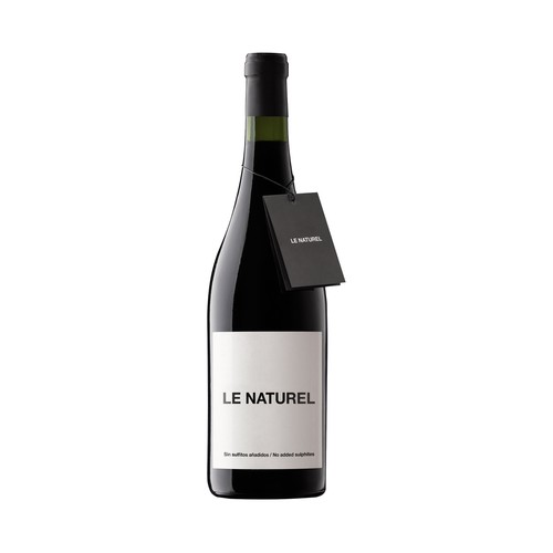 Vino tinto ecológico con denominación de origen Navarra LE NATUREL botella de 75 cl.