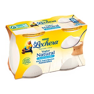 Imagen de LA LECHERA Yogur natural azucarado con leche entera de origen España de Nestlé 2 x 125 g.