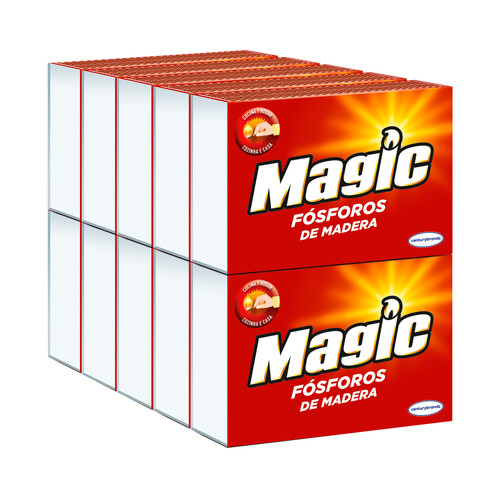MAGIC Cerillas fósforos pequeños MAGIC pack 10 cajas.