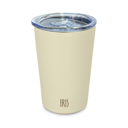 Vaso termo 360ml acero inoxidable color vainilla. IRIS