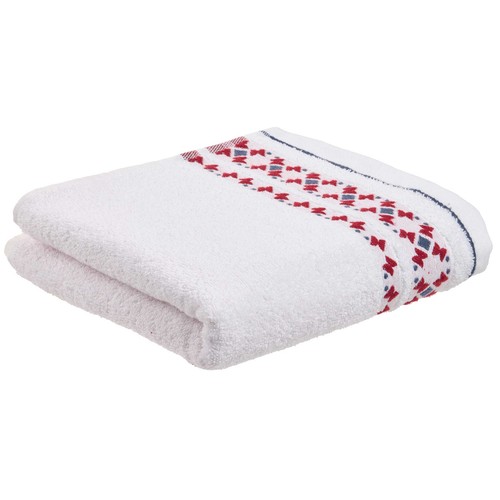Toalla tocador 30x50cm algodón, jacquard  blanca 450GSM Mochaccino. ACTUEL