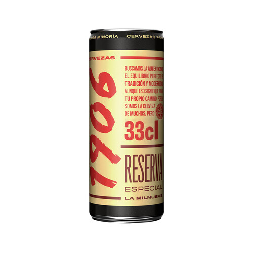1906 Cerveza reserva especial lata 33 cl.