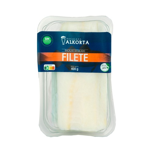 ALKORTA Bacalao desalado en filetes 400 g.