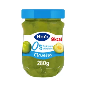 HERO 0% Confitura de ciruela sin azúcares añadidos 280 g.