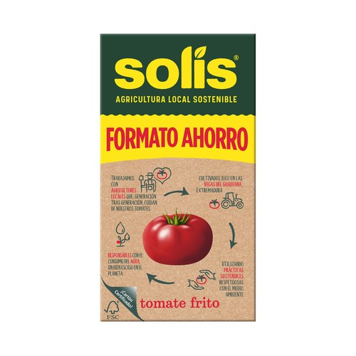 SOLIS Tomate frito, sabor 100% natural brick 500 g.