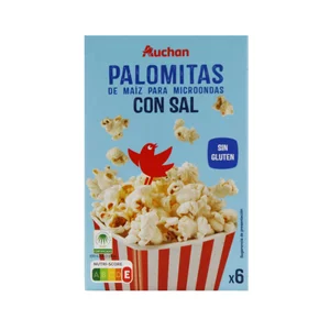 PRODUCTO ALCAMPO Palomitas de maíz para microondas con sal 6 uds. X 90 g.