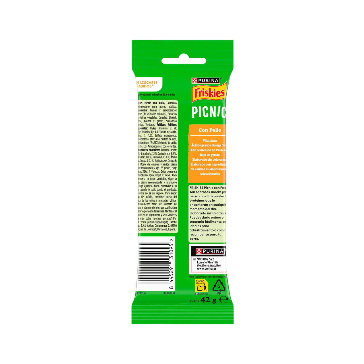 Friskies picnic Snacks para perros en bolsa 5 uds 42 g.