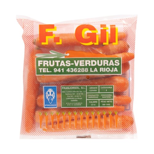 Zanahorias bolsa de 500 g.