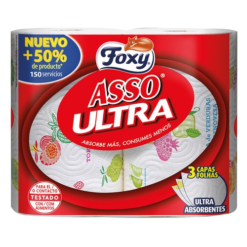FOXY Papel de cocina Asso Ultra 2 uds.