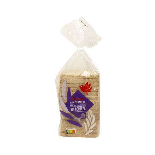 Pan de molde integral sin corteza PRODUCTO ALCAMPO 450 g.