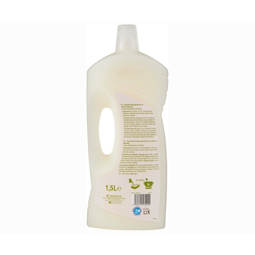 PRODUCTO ALCAMPO Limpiahogar multisuperficies con jabón de marsella 1,5 L.