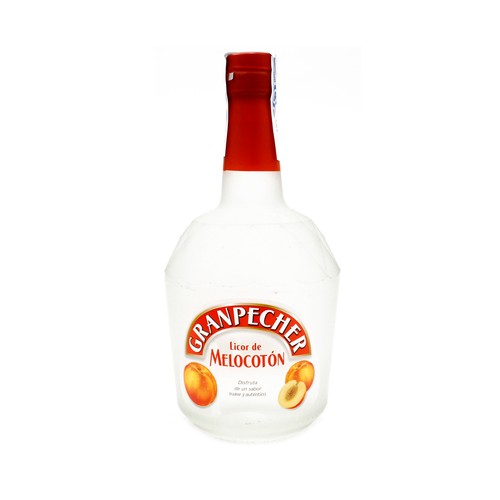 GRANPECHER Licor con alcohol de melocotón GRANPECHER botella de 70 cl.