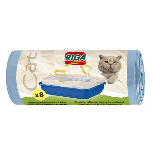 RIGA Bolsas de plástico para bandejas de gatos RIGA 8 uds.