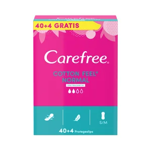 CAREFREE Protege slip transpirables sin fragancia CAREFREE Cotton 40 uds.