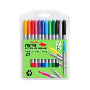 Imagen de 12 rotuladores de colores con doble punta, ALCAMPO.
