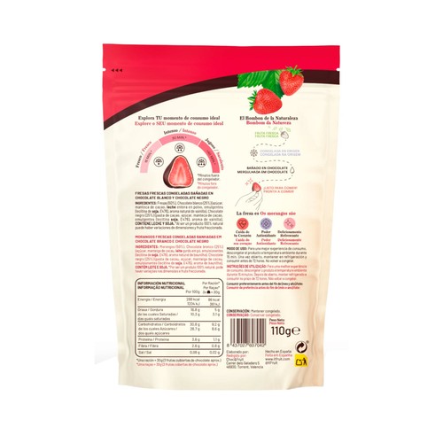IT FRUIT Fresas recubiertas con chocolate blanco y negro 110gr
