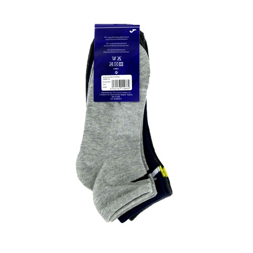 Lote de 3 pares de calcetines deportivos tobilleros para hombre JOMA, talla 39/42.