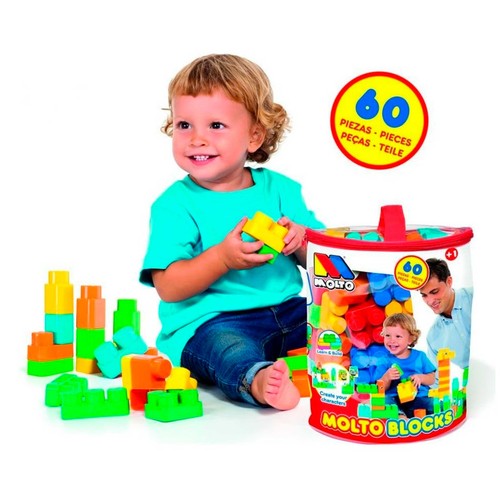 MOLTO Bolsa de Bloques 60 Pzas Molto Bloks +1 años