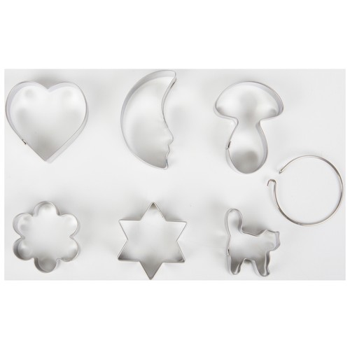 Pack de 6 cortadores para galletas de diferentes formas fabricados en acero inoxidable, ACTUEL.
