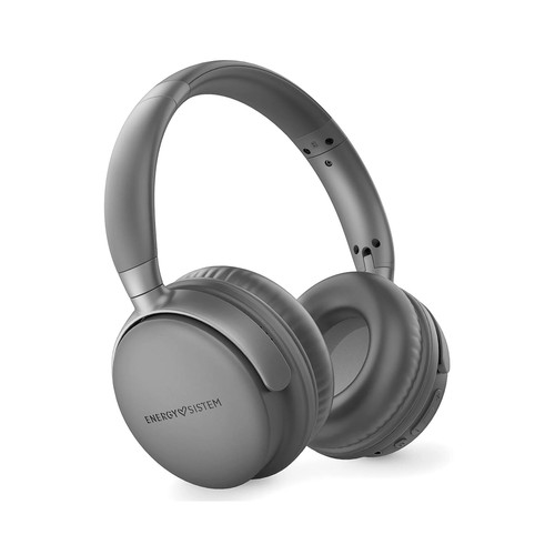 Auriculares bluetooth tipo diadema ENERGY SISTEM Graphite Studio Plus, con micrófono, autonomía 45 horas, cancelación de ruido, color grafito.