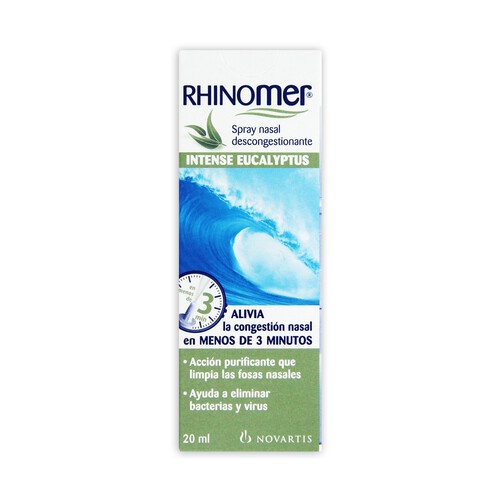 RHINOMER Tratamiento nasal descongestionante y purificante, ayuda a eliminar bacterias y virus RHINOMER 20 ml.