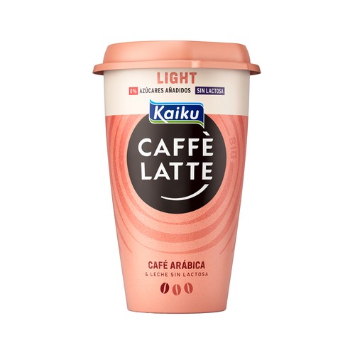 Imagen de Bebida ligera de café arábica de Brásil con un toque de leche y sin lactosa KAIKU Caffe latte 370 ml.
