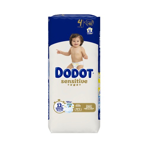 DODOT Sensitive Pañales talla 4 (9-14 kg) 48 uds.