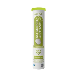 SANON Magnesio + potasio sabor lima-limón en comprimidos efervescentes 20 uds.