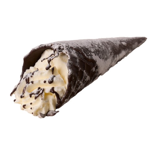 Cono relleno de nata, 1 und, 80g.
