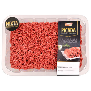 Imagen de Bandeja con preparado de carne picada (burger meat) de vacuno y cerdo EMCESA 800 g.