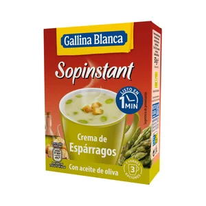 GALLINA BLANCA Sopinstant Crema de espárragos con picatostes 3 uds. 19 g.
