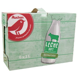 precios Auchan Leche Desnatada De Vaca 6X 1 L. Producto Alcampo en Alcampo