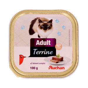 PRODUCTO ALCAMPO Comida para gatos a base de paté de salmón y gambas PRODUCTO ALCAMPO tarrina 100 g.