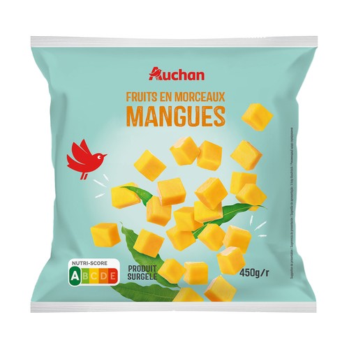 AUCHAN Mango troceado ultracongelado 450 g.