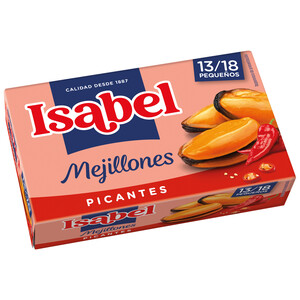 Imagen de ISABEL Mejillones picantes 13/18 piezas 69 g.