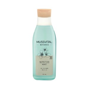 MUSSVITAL Botanics Gel de baño nutritivo, con monoi y pH 5.5 750 ml.