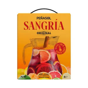 PEÑASOL Sangria original de vino tinto bag in box 3 l.