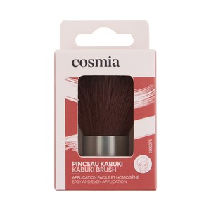 Imagen de COSMIA Brocha Kabuki con mango de alumino y pelo sintético de nailon .