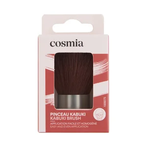 COSMIA Brocha Kabuki con mango de alumino y pelo sintético de nailon .